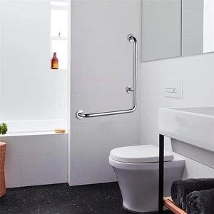 Barre d'appui de sécurité en L pour toilettes, durable, antirouille, pour personnes à mobilité réduite, pour salle de bain et hôpital - Product Image 3
