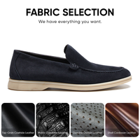 Mocassins en cuir pour hommes sur mesure, rehaussant la taille de 5 cm, vente en gros, mocassins décontractés à enfiler pour hommes