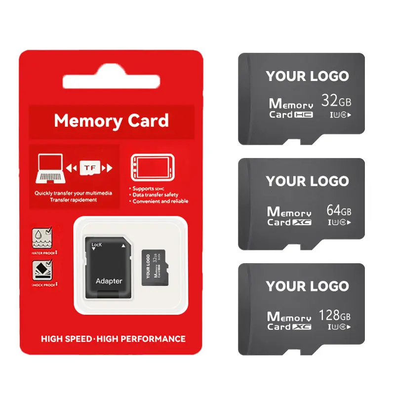 High Quality Free Bulk Packaging Tf Card Sd Memory Card 32GB 64GB 128GB for Wifi Camera Surveillance Camera CCTV IP Camera