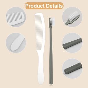 Kit Dental para Hotel, Cepillo de Dientes de Nylon con Cerdas Suaves Blancas para Adultos y Pasta Dental, Material de Paja Ecológico Desechable, Logotipo Personalizado - Product Image 4