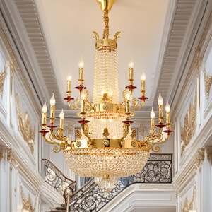French Light Luxury xStyle Villa Living Room Zinc Alloy <strong>Crystal</strong> Chandelier European Style Luxurious - Product Image 3