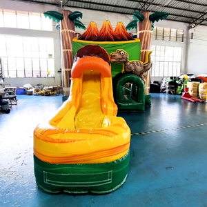 Wet or dry dual lane 5 in 1 dinosaur combo bounce house water slide commercial <b>inflatable</b> <b>bouncer</b> for kids - Product Image 1