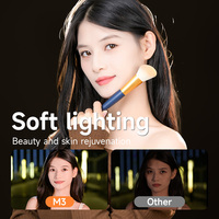 Mini lampe vidéo LED rechargeable M3, CRI 95+, 2500-6500K, anneau lumineux pour selfie de téléphone à intensité variable avec Type-C pour Vlog et diffusion en direct