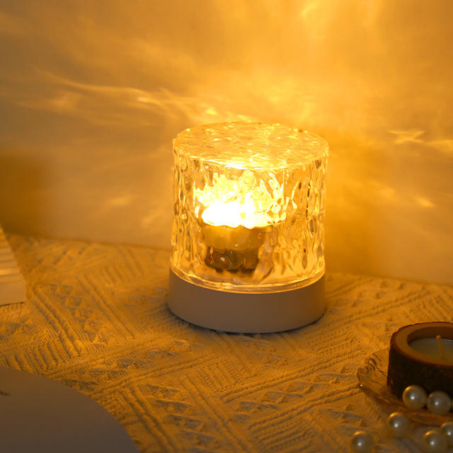 Dynamic Rotating Water Ripple Projector Night Light Water Ripple Colorful Night Light LED Table Lamp