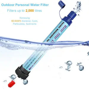 Life portable water filter personal filter straw for survival emergency water filter Outdoor Camping Hiking Survival drinking