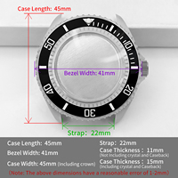 Casing Jam Tangan SKX Classic Matte Silver 3 o'clock untuk SKX007 009 Baja Cocok untuk Mesin NH35 NH36 Chapter Ring Bezel Insert Mod Parts