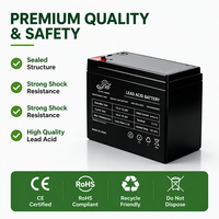 Batterie au plomb-acide VRLA scellée rechargeable 12V 7AH 12AH, 500 cycles, sans entretien, pour remplacement de l'alimentation sans interruption (ASI)