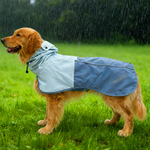 새로운 디자인 고품질 야외 반사 방수 강아지 우비 대비 색상 맞춤 로고 애완동물 옷 코트 - Product Image 3