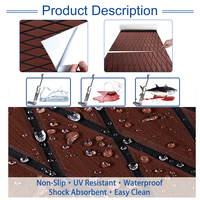 Plaques de revêtement de pont en mousse EVA synthétique souple brossée brun foncé/noir pour pontons, vente en gros, revêtements de sol marins, yachts XYF Marine