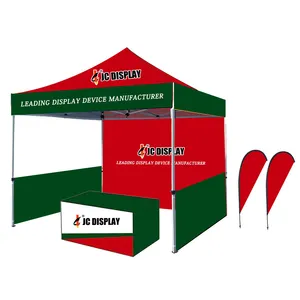 Pop up Canopy Trade Show Folding Aluminum Custom Print Gazebo Awning Shelter Marquee for Parties Beach Outdoor
