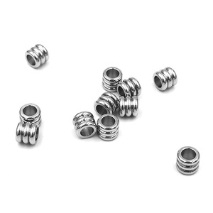 Stainless Steel Spacer <b>Beads</b> Large Hole Round Smooth 3 Layer DIY Jewelry Findings Components <b>for</b> <b>Bracelet</b> Making - Product Image 5