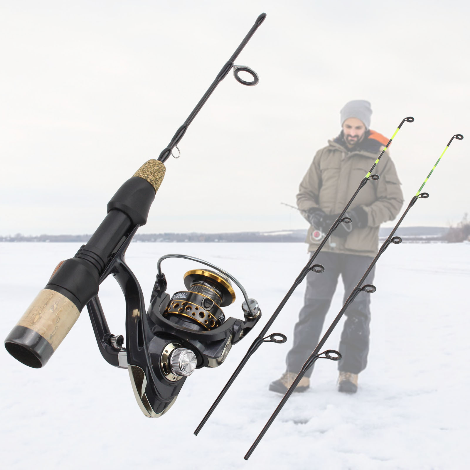 1 piece mini fishing rod and reel combo Portable 4.9Ft Telescopic Small Short Spinning Combos, Shrink 13in Fishing Pole for All Season Fishing in Rivers, Lakes, Rafts, etc. : Sports & Outdoors Smooth 2 Pen Fishing Rod Reel Combo