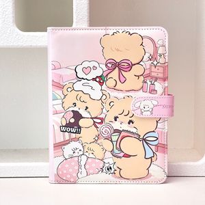 MK091 Nuovo Quaderno A5 con Copertina in PU a Forma di Cane Kawaii, Rilegatura a 6 Fori per Diari e Appunti degli Studenti - Product Image 1