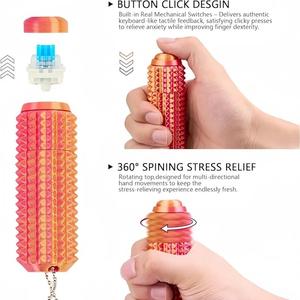 Outil sensoriel antidouleur, jouets sensoriels à picots pour adultes, soulagement de l'anxiété, porte-clés Grippie imprimé en 3D pour la concentration et le soulagement du stress et des grignotements cutanés - Product Image 4