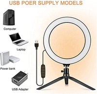 Mode 10 pouces anneau lumineux 12W 3 Modes d'éclairage 10 luminosité réglable Led Selfie anneau lumineux avec support pour Tiktok et youtube