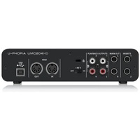 Behringers UMC204HD Audiophile 2x4, Antarmuka Audio/MIDI USB 24-Bit/192 kHz Dengan Preamplifier Mikrofon Midas Kartu Suara