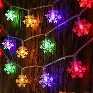 Luci della stringa del fiocco di neve di natale luci LED lucine festa di natale albero di Natale luce della stringa per la decorazione di natale al coperto