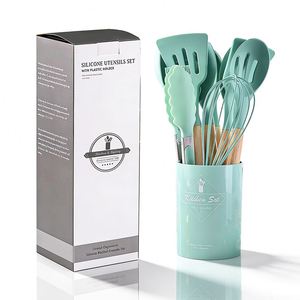 Juego <span class=keywords><strong>de</strong></span> Utensilios <span class=keywords><strong>de</strong></span> <span class=keywords><strong>Cocina</strong></span> Ecológicos <span class=keywords><strong>de</strong></span> Madera <span class=keywords><strong>de</strong></span> Acacia y Silicona <span class=keywords><strong>de</strong></span> Primera Calidad, 12 Piezas, Resistentes al Calor 446F, Antiadherentes, Aptos para Lavavajillas, Tendencia 2026 - Product Image 5