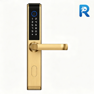 Serrure de sécurité intelligente en aluminium à pont thermique avec déverrouillage à distance via l'application Tuya, reconnaissance d'empreintes digitales et carte-clé, idéale <span class=keywords><strong>pour</strong></span> la maison, la villa et l'appartement – Forte demande - Product Image 4