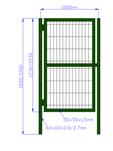 <span class=keywords><strong>Verja</strong></span> De Ciclon Iron Wiremesh Material Wiremesh Paneles Green 3D Valla para casa - Product Image 6