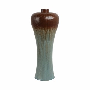 Vase en céramique pour sol, design évasé moderne, grande taille, pièce décorative pour salon - Product Image 1