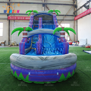 <span class=keywords><strong>18</strong></span> <span class=keywords><strong>ft</strong></span> nhiệt đới glides Palm Tree Inflatable trượt nước với hồ bơi nảy lâu đài Inflatable thư bị trả lại Nhà trượt nước - Product Image 4
