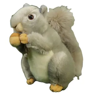 CE 실물 같은 다람쥐 박제 장난감 귀여운 과일 다람쥐 인형 도매 어린이 생일 선물 봉제 장난감 거대한 긴 박제