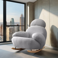Fauteuil inclinable moderne avec fonction de balancement et accoudoirs, idéal pour salon, chambre ou hôtel