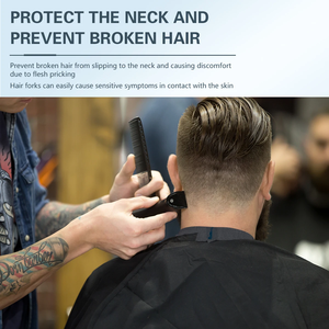 Профессиональные одноразовые воротнички-полоски для парикмахерских <span class=keywords><strong>WangDa</strong></span> Salon из растительного волокна и древесной массы, белые/черные, комфортные для работы с волосами - Product Image 6