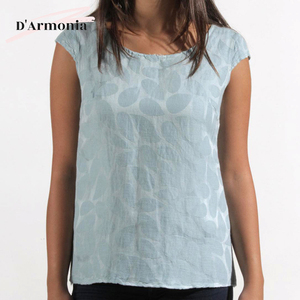 Chemises d'été sans manches à col rond, vêtement décontracté, Design italien, pour femmes - Product Image 2