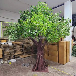 E-Arbres à feuilles <span class=keywords><strong>de</strong></span> banian artificielles décoratives pour l'extérieur grands arbres <span class=keywords><strong>de</strong></span> banian artificiels bonsaï faux plante <span class=keywords><strong>de</strong></span> ficus vert - Product Image 1
