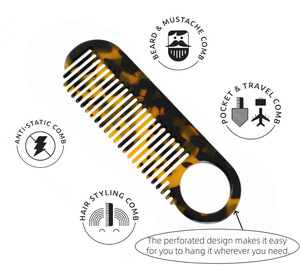 Nuevo Peine Pequeño de Ácido Acético con Orificios, Antiestático, Multifuncional y Portátil para Hombres y Mujeres - Product Image 5