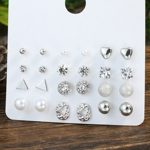 <b>Stud</b> <b>Earrings</b> Women's <b>Crystal</b> Rhinestone Pearl Heart Gold Plated Everyday Wear Fashion Jewelry 2023 - Product Image 4