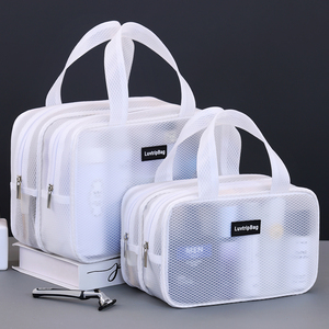 Organisateur de Douche de Voyage avec Compartiment Séparé Humide/Sèche, Idéal <span class=keywords><strong>pour</strong></span> la Natation, Trousse de Toilette Étanche à Double Compartiment - Product Image 1