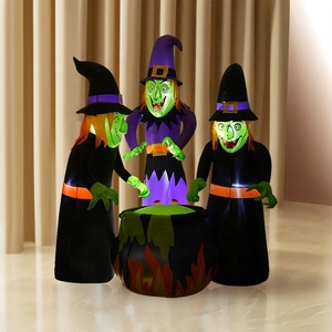 Vendita diretta in fabbrica decorazione stagionale di Halloween gonfiabile tre <span class=keywords><strong>streghe</strong></span> con giardino a LED/prato/festa/evento al coperto all'aperto - Product Image 6