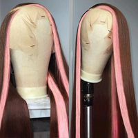 Perruques de cheveux humains de haute qualité, couleur piano, 5x5 HD, sans colle, lisses et soyeuses, avec mèches, effet ondulé, pré-épilées