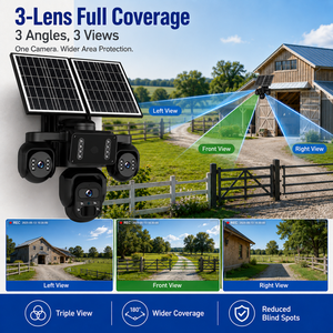 New Gen 20MP PTZ <strong>Security</strong> <strong>Camera</strong> 360 Views AOV+PIR <strong>Wireless</strong> 4G WIFI SIM Solar 24/7 Recording Two-Way Audio Wide Angle IP66 - Product Image 4