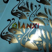 De Metal de plata de oro o el logotipo de la empresa de níquel cepillado letras etiqueta engomada