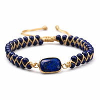 Bracelet en cristal tressé réglable tendance pour femme, style bohème, avec pierres naturelles en forme de cœur, pierres de guérison naturelles