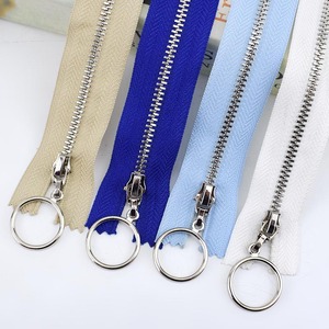 Cho deepeel za068 3 #70cm duy nhất mở-kết thúc dây kéo kim loại cho may quần áo sửa chữa phụ kiện với bạc răng sửa chữa quần áo - Product Image 3