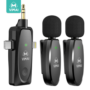 For VIMAI Mini <strong>Wireless</strong> Lavalier <strong>Microphone</strong> Type C New Design Mini Mike Speaker for Recording Karaoke Smartphones Camera Mic - Product Image 2