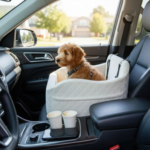 Asiento Elevado de Lujo <span class=keywords><strong>para</strong></span> Mascotas <span class=keywords><strong>con</strong></span> Cojín, Cinturón de Seguridad, Correa <span class=keywords><strong>para</strong></span> Perros, Lavable, Cama de Viaje <span class=keywords><strong>para</strong></span> Perros, Sofá <span class=keywords><strong>para</strong></span> Mascotas - Product Image 6