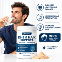 Suplemen Perawatan Rambut & Kulit Kepala Pria Label Pribadi OEM dengan Saw Palmetto, Biotin, Seng, dan Minyak Biji Labu