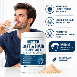 Suplemento para el Cabello y Cuero Cabelludo para Hombres de Marca Privada OEM con Saw Palmetto, Biotina, Zinc y Aceite de Semilla de Calabaza - Product Image 2