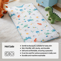Sac de couchage en polyester pour enfants, couverture anti-coup de pied, couverture portable avec trous pour les bras, motif animal de dessin animé, toutes saisons, 3-8 ans, 55,1x29,5 pouces, 140x75 cm
