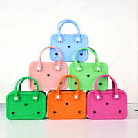 Sac carré en EVA léger et imperméable, grande capacité, coloré, tendance et polyvalent, avec deux ouvertures, idéal pour la plage – Remise sur les achats en gros