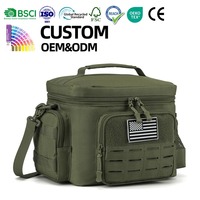 Sac isotherme tactique 13L, étanche, en polyester, avec fermeture éclair et poignée, pour le travail, les voyages et le camping