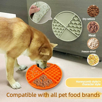 Tapis de Manger Lent pour Animaux de Compagnie, Ovale, avec Ventouse, Anti-Étouffement, pour Chiens, en Silicone, Tapis de Léchage