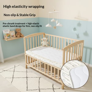 <span class=keywords><strong>Drap</strong></span>-housse personnalisable en gaze de coton pur de qualité maternelle et infantile pour <span class=keywords><strong>berceau</strong></span>, imprimé numériquement, toutes saisons, pour nouveau-né - Product Image 2