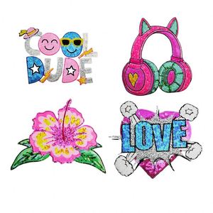 ลดราคาจากโรงงาน แพทช์ปักลายหัวใจขนาดใหญ่ น่ารัก สไตล์สาวหวาน ประดับเลื่อม รีดติดเสื้อยืด เสื้อฮู้ดดี้ - Product Image 2